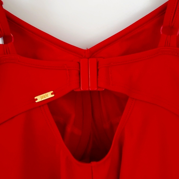 Panache Anya Bra Sized Underwire One Piece Control Swimsuit. Red. Multiple Sizes - Picture 3 of 6